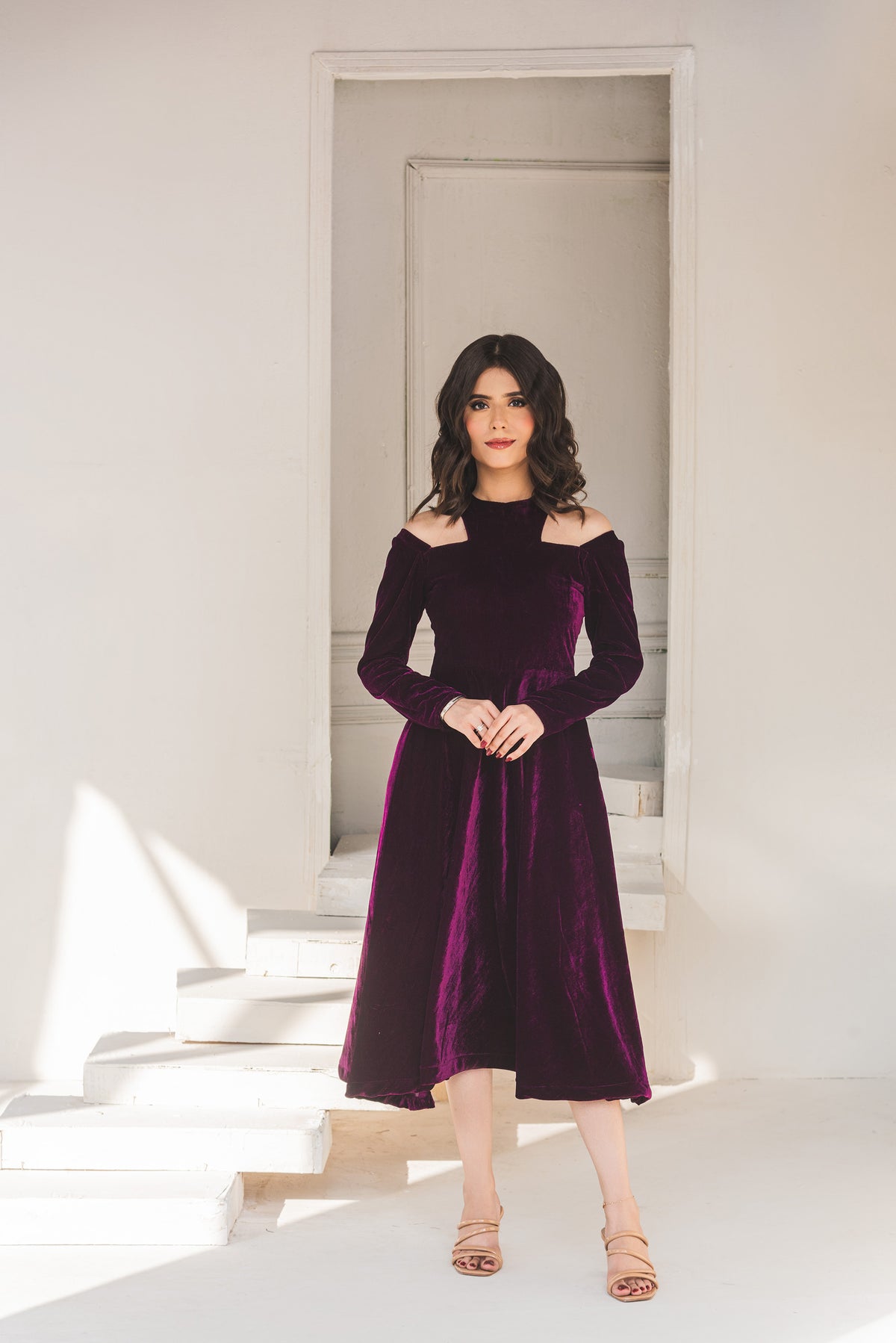 Alura Violet Velvet Dress