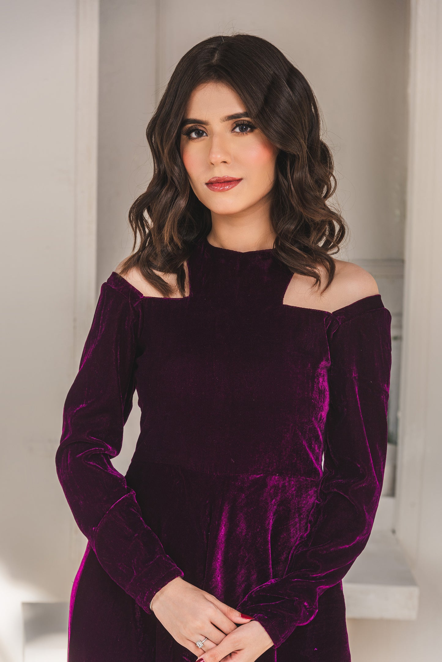 Alura Violet Velvet Dress