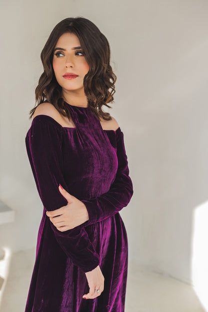 Alura Violet Velvet Dress