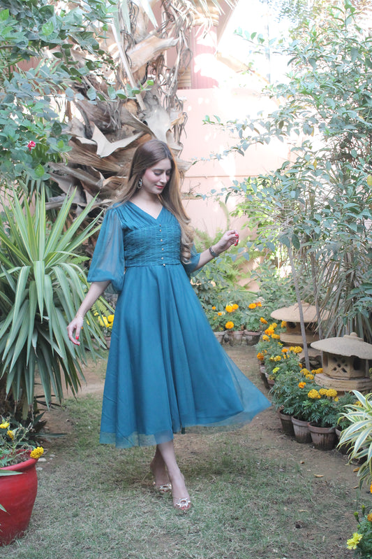 Jade Green Tulle Dress