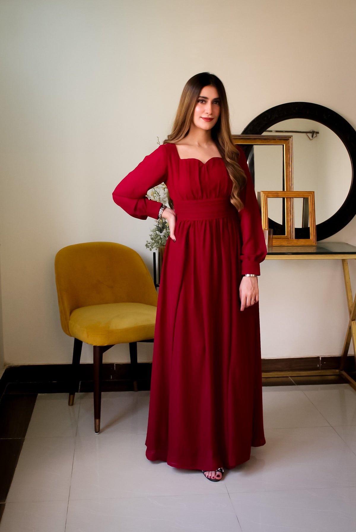 CLARET RED GOWN